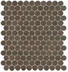   fap ceramiche nobu, cocoa gres round mosaico 29 x 32,5 cm RT matt