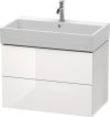 Duravit L-Cube, mosdó szekrény  78,4 cm széles LC 6277 lakkozott, Vero Air