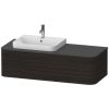 Duravit Happy D.2 Plus, alsószekrény 130 cm széles HP 4942 furnérozott