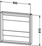   Duravit tükrös szekrény beépítő szett  81 cm széles LM 9876
