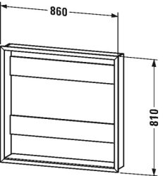 Duravit tükrös szekrény beépítő szett  81 cm széles LM 9876