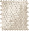 fap ceramiche glim, avorio round mosaico 29 x 32,5 cm RT brillante