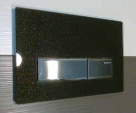 Geberit Sigma50 wc nyomólaphoz fémes fekete üveg