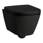   Laufen Meda WC, fali kompakt mélyöblítéses rimless H8201137160001, matt fekete