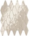 fap ceramiche glim, avorio rombi mosaico 31 x 35,5 cm RT brillante