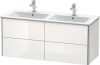 Duravit XSquare, mosdó szekrény 128 cm széles XS 4175 lakkozott ME by Starck