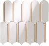 fap ceramiche roma gold, onice neve/onice miele archs mosaico 28,2 x 31 cm RT brillante