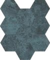 Caesar alchemy, navy hexagons 28 x 34 cm RT natur