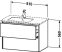 Duravit XSquare, mosdó szekrény 81 cm széles XS 4176 lakkozott ME by Starck