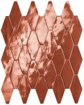   fap ceramiche glim, rosso cuore rombi mosaico 31 x 35,5 cm RT brillante