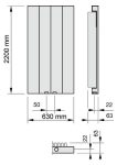   Zehnder Radiapanel szobai radiátor VL220 9 tagos fehér, raktári