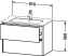 Duravit XSquare, mosdó szekrény 81 cm széles XS 4172 lakkozott ME by Starck