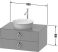 Duravit White Tulip, mosdó+szekrény+csap 80 cm széles, bemutatótermi