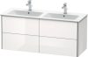 Duravit XSquare, mosdó szekrény 128 cm széles XS 4175 dekor 2 ME by Starck