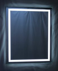 világító tükör 65 x 80 cm 2,5 cm széles LED világítással, kapcsolóval