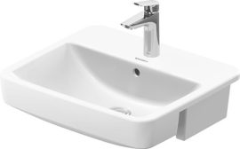 Duravit No.1, mosdó 55 cm széles 037655, félig beépíthető 