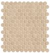 fap ceramiche nobu, beige gres round mosaico 29 x 32,5 cm RT matt