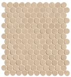   fap ceramiche nobu, beige gres round mosaico 29 x 32,5 cm RT matt