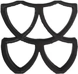 Marca Corona 1741, arialuce curve nero glassa