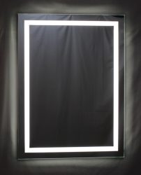 világító tükör 60 x 80 cm 2,5 cm széles LED világítással, kapcsolóval