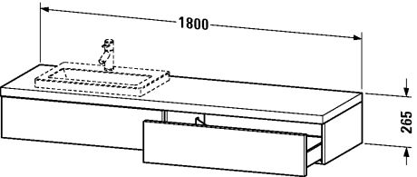 Duravit delos termékcsalád mosdópult egy fiókkal és egy elÅlappal ...
