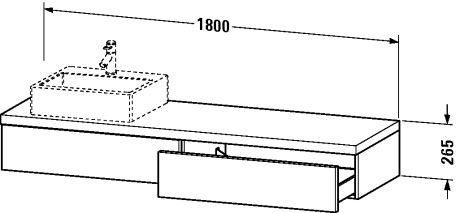Duravit delos termékcsalád mosdópult két fiókkal ráültethetŠ...